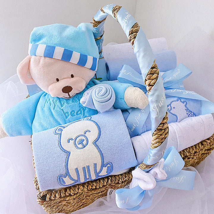 Новорожденный мальчик детская одежда набор подарочная коробочка осень и зима