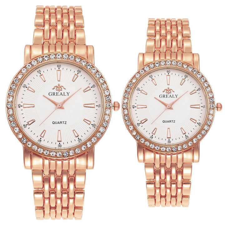 Couple Watch Men's Roman Scale Roman Diamond à la mode en acier de la mode