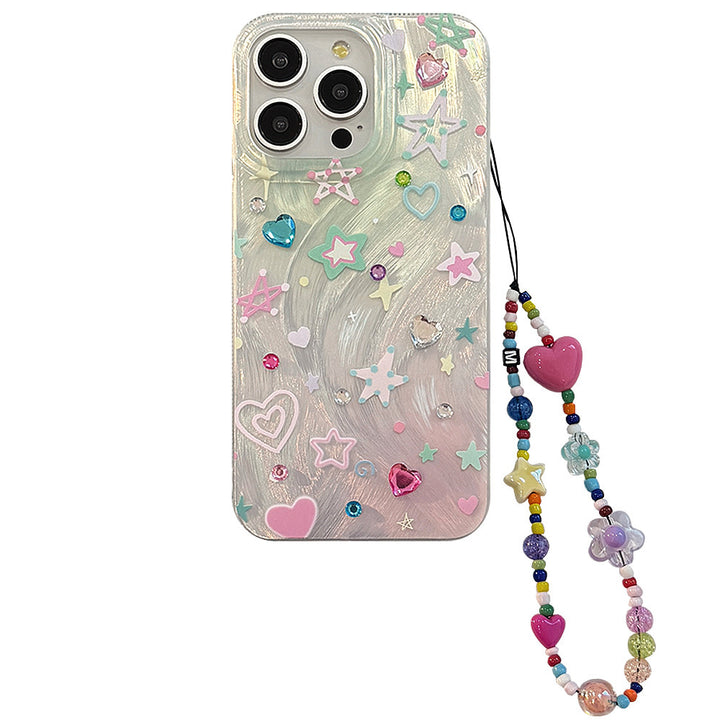 Colorful Star Dopamine Chain Phone Case