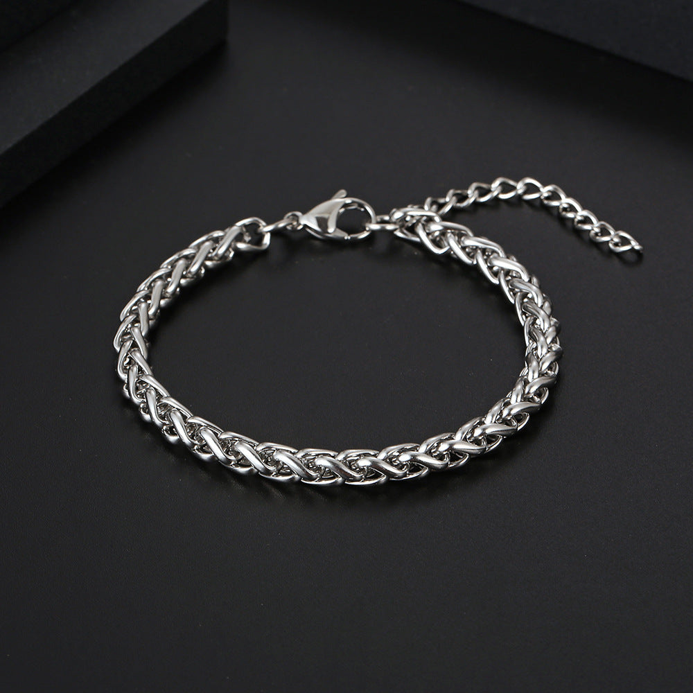 Bracciale in acciaio Titanio Simple's Woven Boys 'Accessori