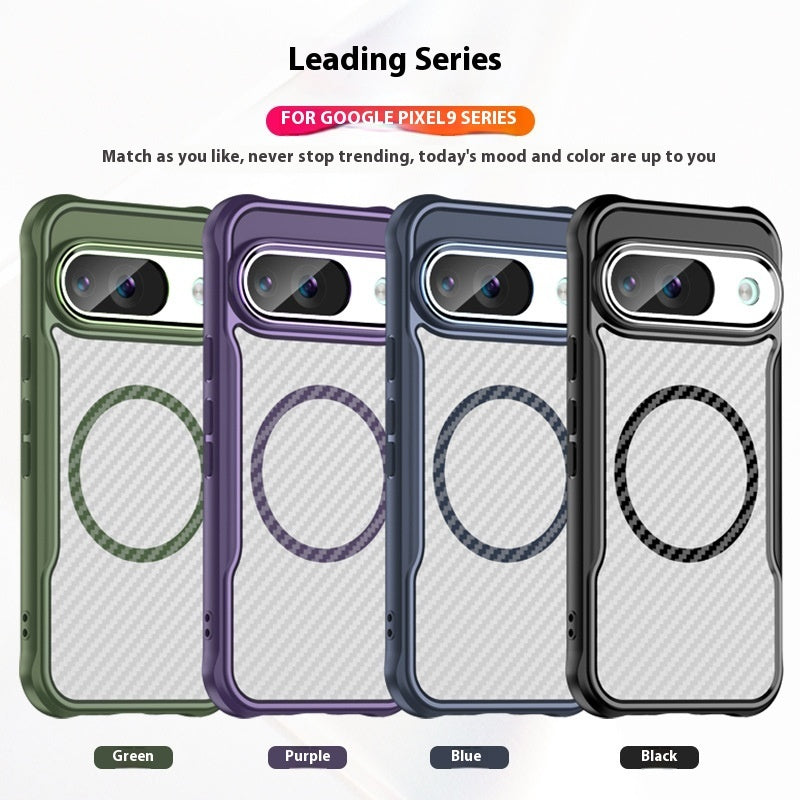 Transparent Carbon Fiber Magnetic Suction Phone Case