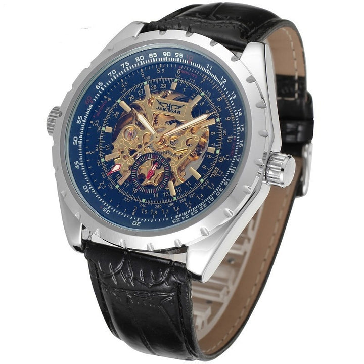 Business pour hommes Casual Hollow-out Large Dial Motch Mécanique automatique