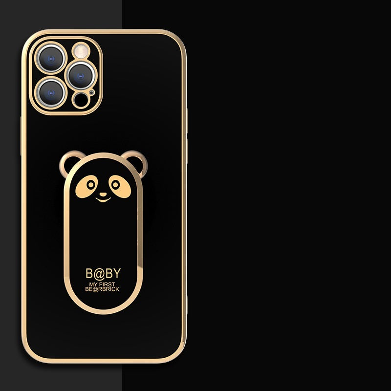 Panda Magnetic Ring Holder Téléphone Couverture du boîtier