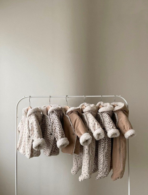الرضع المخملية متعددة القطن رومبير طفل الشتاء قطعة واحدة معطف