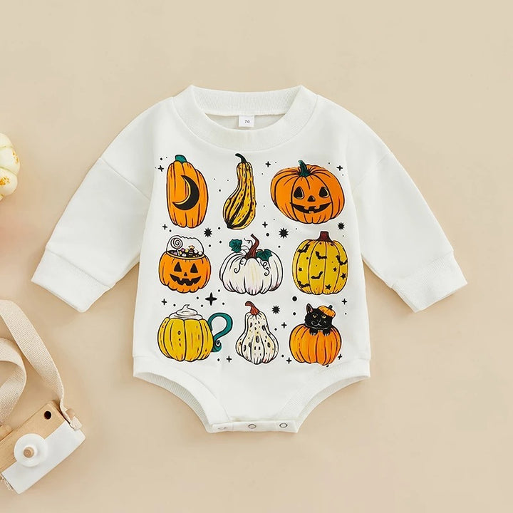 Europa y América Baby Onesie Cute Halloween Pumpkin