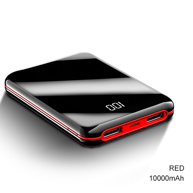 10000mAh Power Bank Ulkoinen akkupankki 8W Quick Charge PowerBank Portable Latuger, jossa on kaksois USB -lähtö puhelimeen