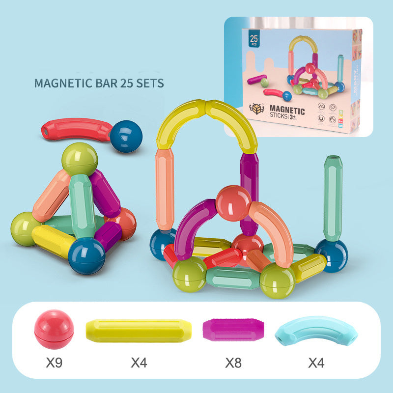 Vauvan lelut Magneettiset tikun rakennuspalikat Pelin magneetit Lasten asetti lasten magneetit lapsille Magneettiset lelutiilet