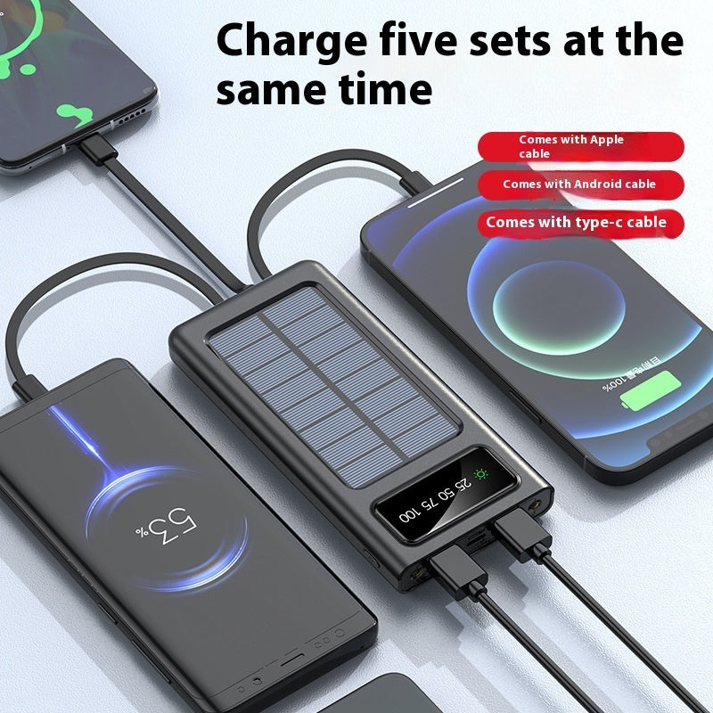 Avec une batterie portable à énergie solaire de quatre fils pour les téléphones mobiles