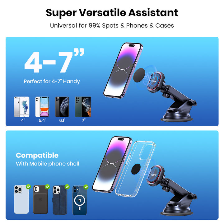 Magnetic Bracket Car Suction Cup Universal Mobile Phone Holder