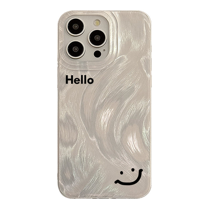 Nicho insp en inglés Smile Face Case de teléfono simple