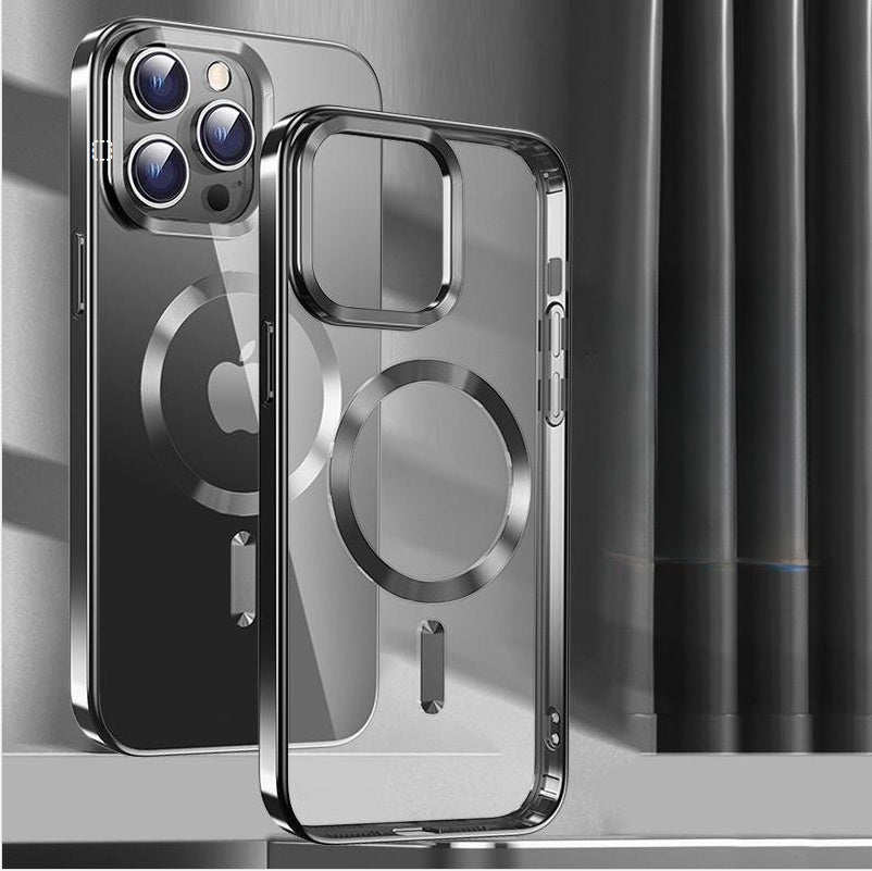 New Electroplated Magnetic Transparent Phone Case