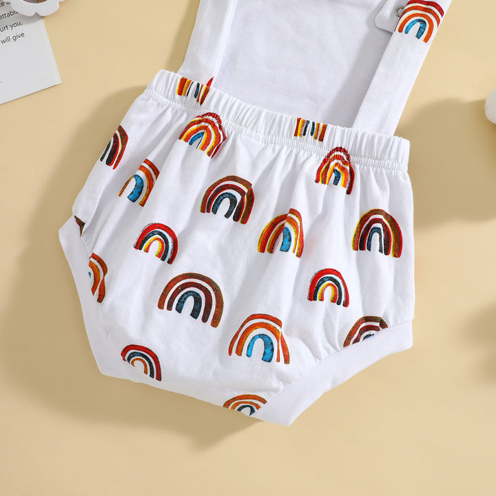 Summer Baby Cotton Rainbow Print Ranger