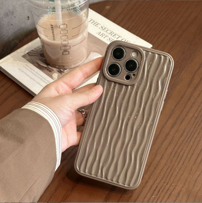 High-grade Water Ripple Phone Case Silicone Glossy Surface