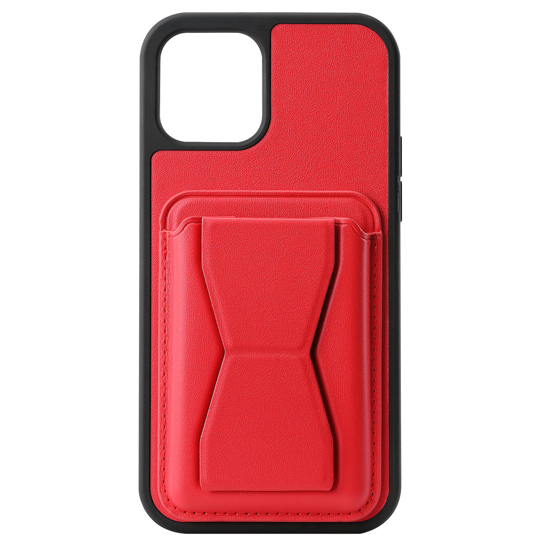 Back Cover Faux Leather Tpu Desktop Card Holder Phone Case