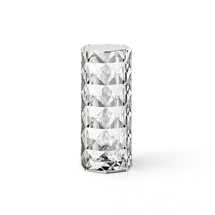 Nordische Kristalllampe USB -Tischlampen Schlafzimmer Touch Dimm Atmosphäre Diamond Nachtlicht Rose Projektor Lampe Dekor Dekor
