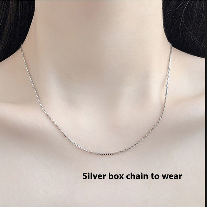 Entire Sterling Silver S 925 Million Energy Chain O Word Box Chain Electroplated Platinum 18K Gold