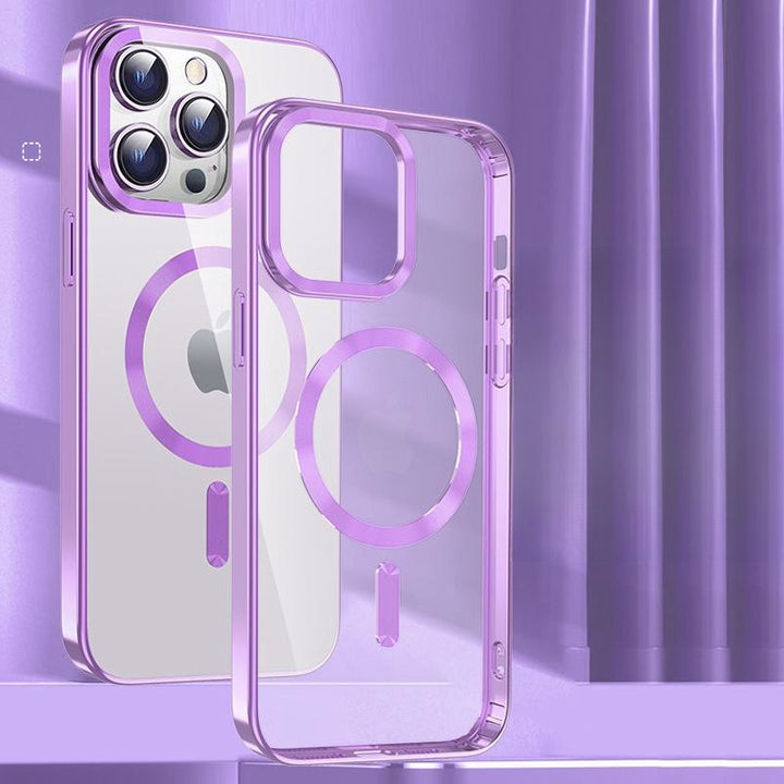 New Electroplated Magnetic Transparent Phone Case