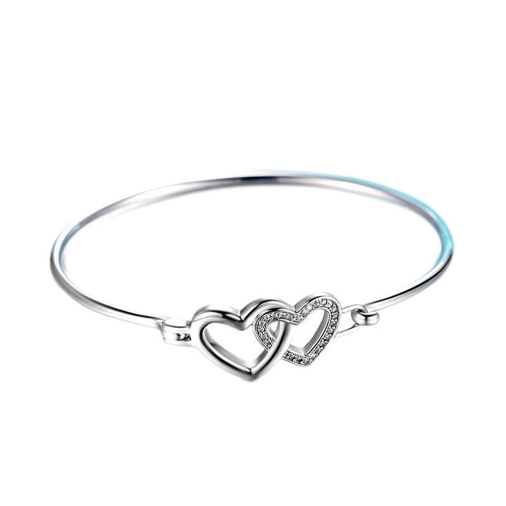 Bracelet argenté bracelet ovale feme