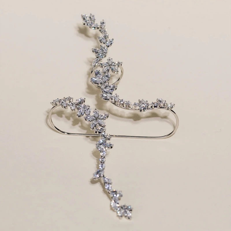 Bracelet de mode simple zircon de feuilles populaires