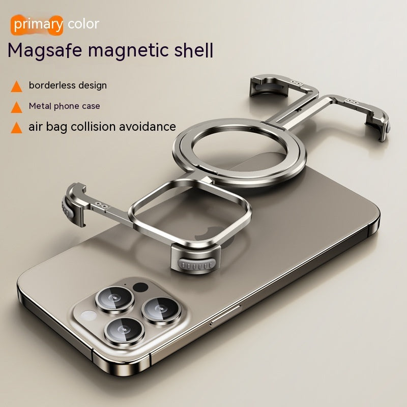Metal Airbag Anti-Fall Shell Phone Case Protective Shock Absorpsjon Aerospace Grade Aluminium Holder Cover