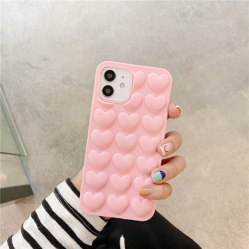 Peach Heart Phone Carcasă Silicon Lankard Cover de protecție