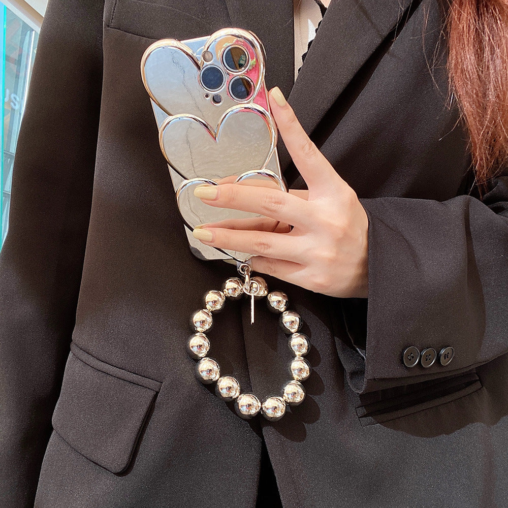 Electroplating Love Mobile Phone Case Three-dimensional Soft Shell