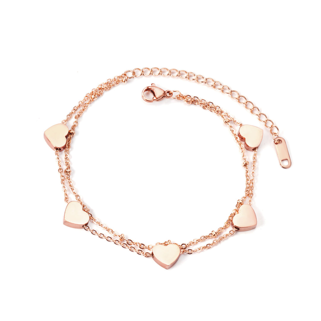 Bracelet géométrique Summer Girls en acier inoxydable Double couche