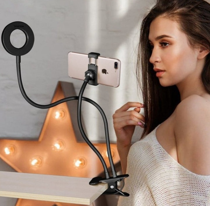 LED Selfie Ring Light pentru machiaj reglabil în direct Stand de lumină-8 cm