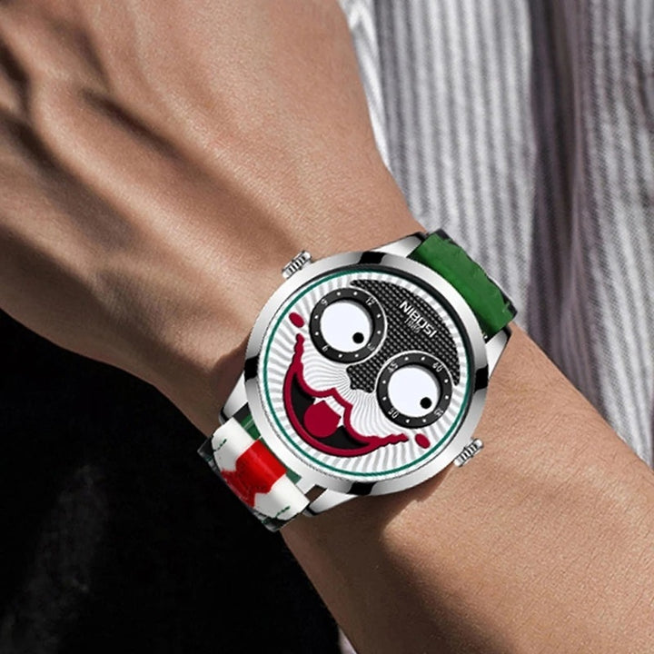 Clown russe Couir de montre masculine étanche