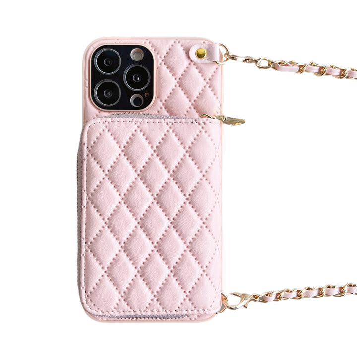 Telefoonhoes klassieke stijl luxe rhombische lambskile