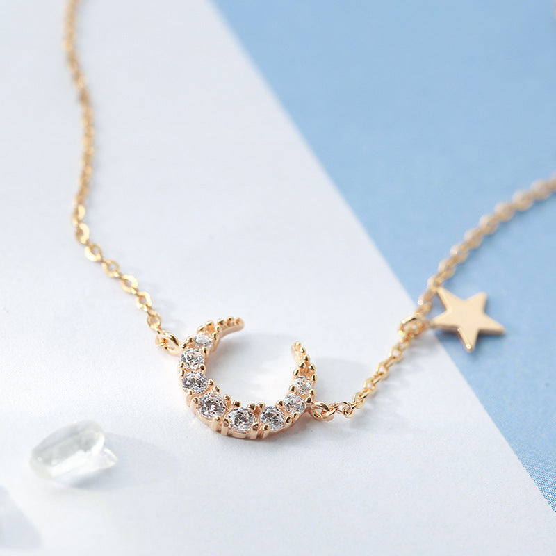 Flash Diamond Moon Girlfriend Bracelet