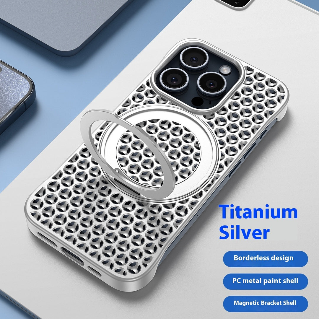 Phone Case Magnetic Suction Frameless Cooling Rotating Bracket