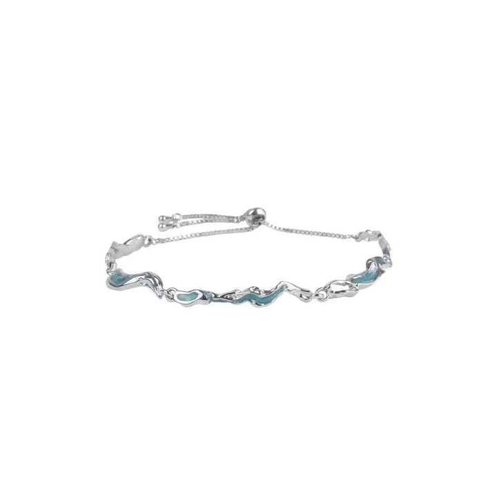 Süße coole unregelmäßige blaue Hailang Armband Design Sinn Licht Luxus Minderheit Exquisite Exquisites