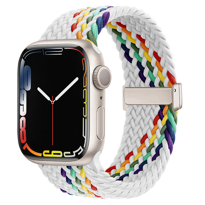 Féach ar strap Rainbow Níolón Níolón Fite Sleamhnáin Strap Elastic Universal Universal