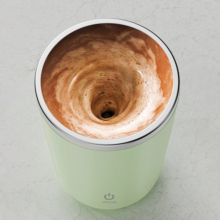350 ml Automatische selbstreiche Becher Kaffee Milchsaft Mischung Tasse Elektrische Edelstahl Fauler rotierende Tasse Magnetische Rührküche Küche Gadgets