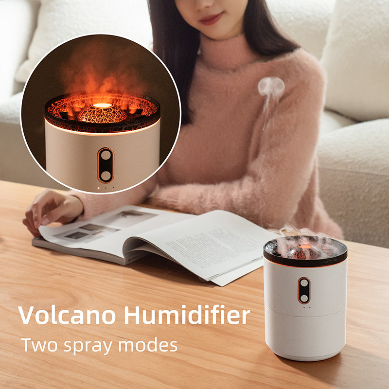 Vulkáni láng aroma illóolaj diffúzor USB hordozható medúza levegő párásító éjszakai fényszóró illata párásító