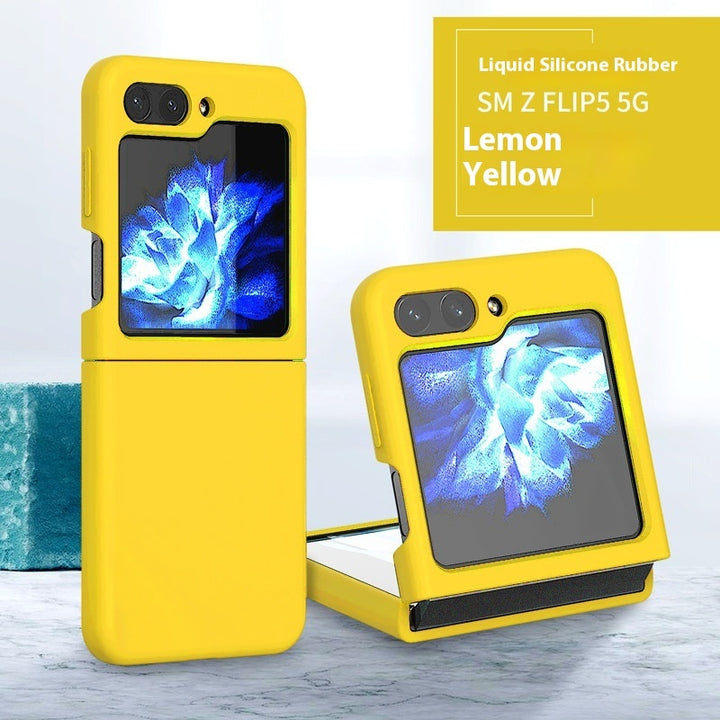 Phone Case Real Liquid Silicone Foldable Screen All-inclusive Drop-resistant