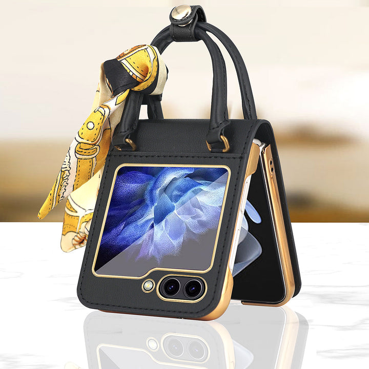 Elektroplattierte Handtasche Flip5 Ribbon Ornament Einteilige Scharnier-Schutzabdeckung