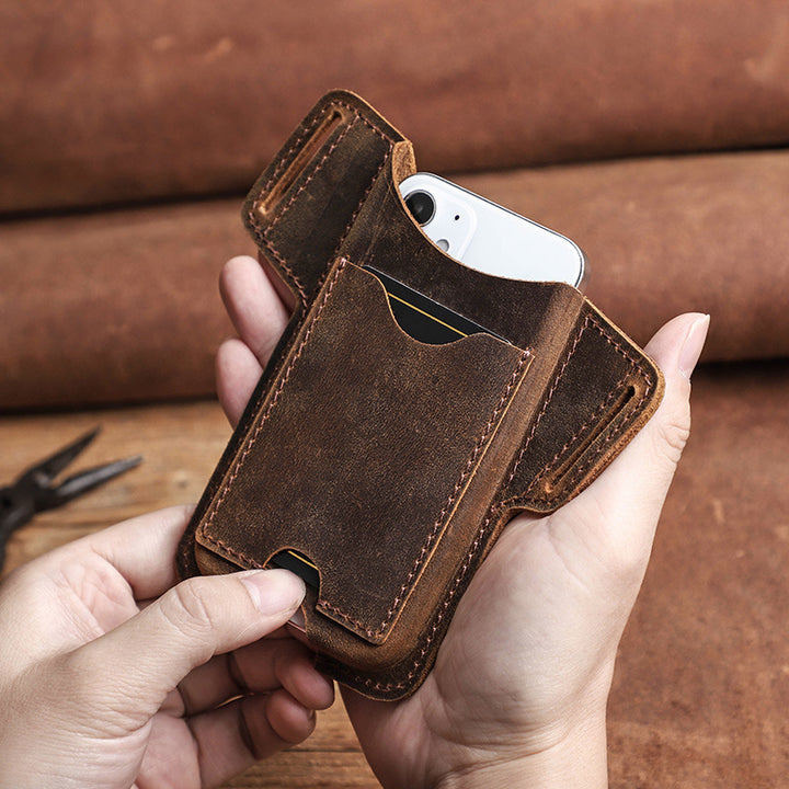 Leather Card Strap Mobile Phone Case