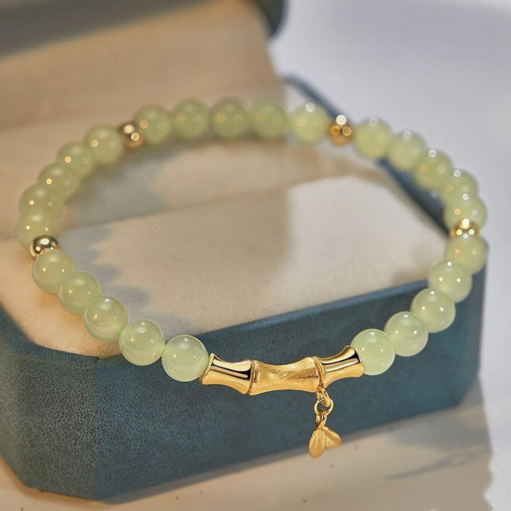 6 mm runde Perlen Natural Hetian Jade Safety Bracelet