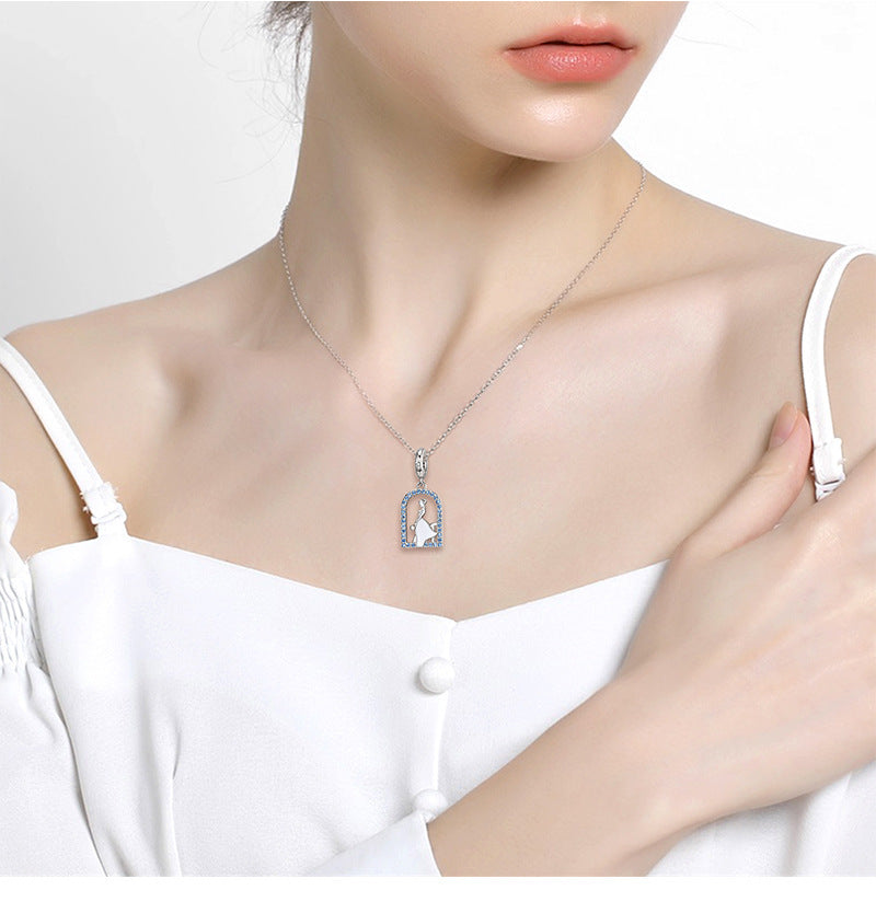 Bridal S925 Sterling Silver Pendant Necklace Armband DIY Accessories Pärled