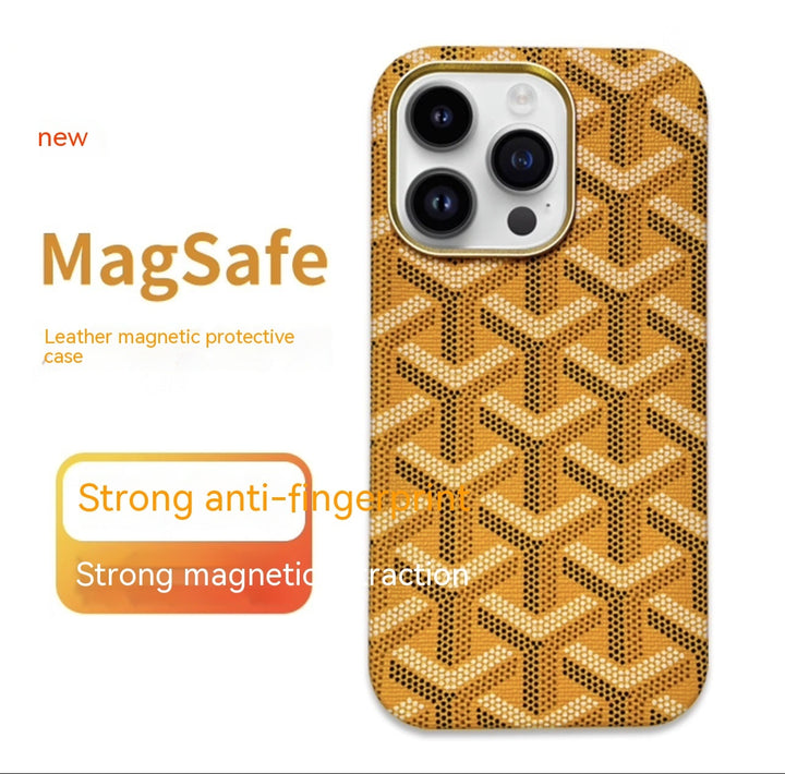 Case de teléfono de cuero Magnetic Case protector resistente a la caída de todo incluido