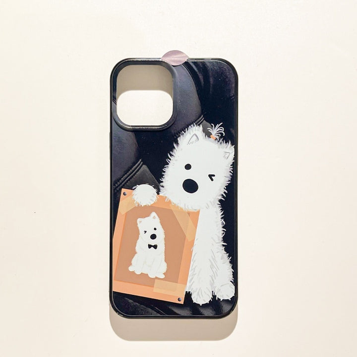 Cartoon schattige pluche hond all-inclusive drop-resistente telefoonhoes