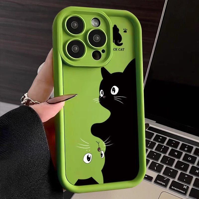 Cat Anti-Fall Frosted Silicone Phone Case