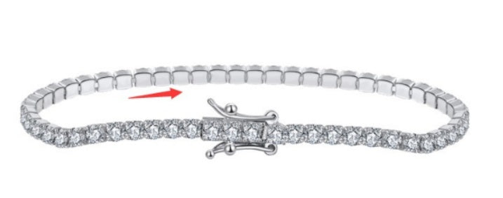 925 silver tennis bracelet