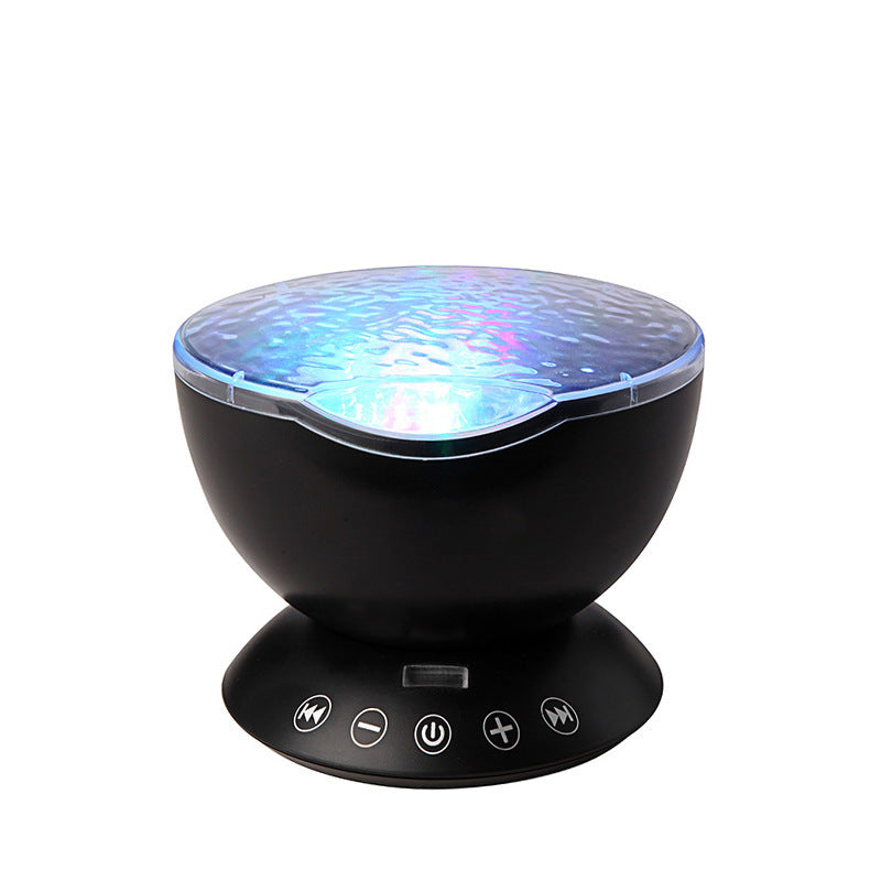 Ocean Wave Projector LED Night Light Remote Control TF Cards Musikspelare Talare Aurora Projection