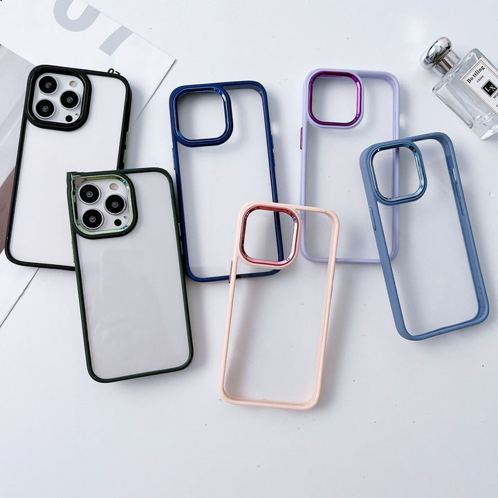 Electroplated Transparent Frosted Protective Case For Mobile Phone Case