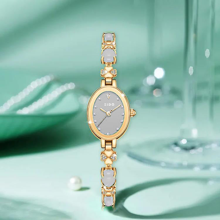 Prosty temperament mody luks kwarcowy Diamentowy Waterproof Watch Damski zegarek na nadgarstek