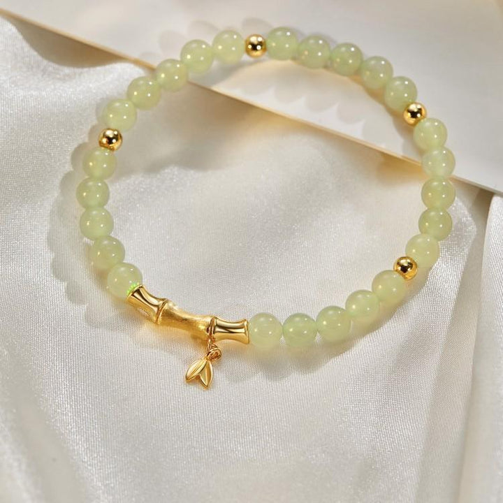 6mm Round Beads Natural Hetian Jade Safety Bracelet