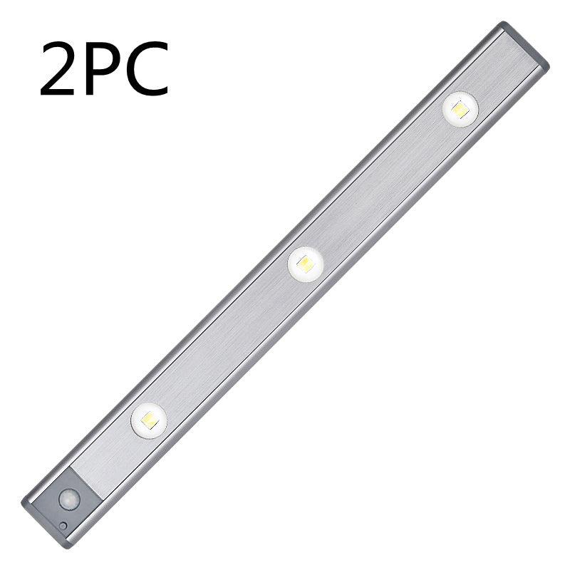 Dolap altında hareket sensörü lambası kısaltılabilir dolap lambası şarj edilebilir manyetik emme montaj mutfak gece ışık gardırop lambası